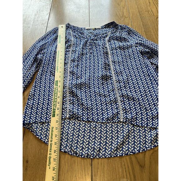 Fun 2 Fun Women's Size Small 3/4 Sleeve Semi Sheer Blouse - Picture 5 of 12
